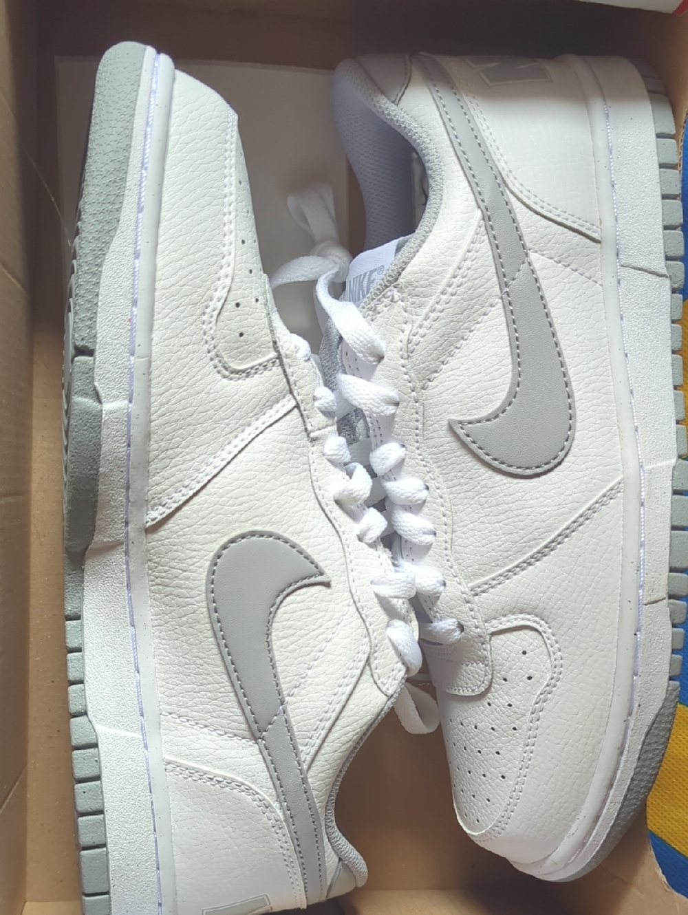 Nike White & Light Gray Low-Top Sneakers